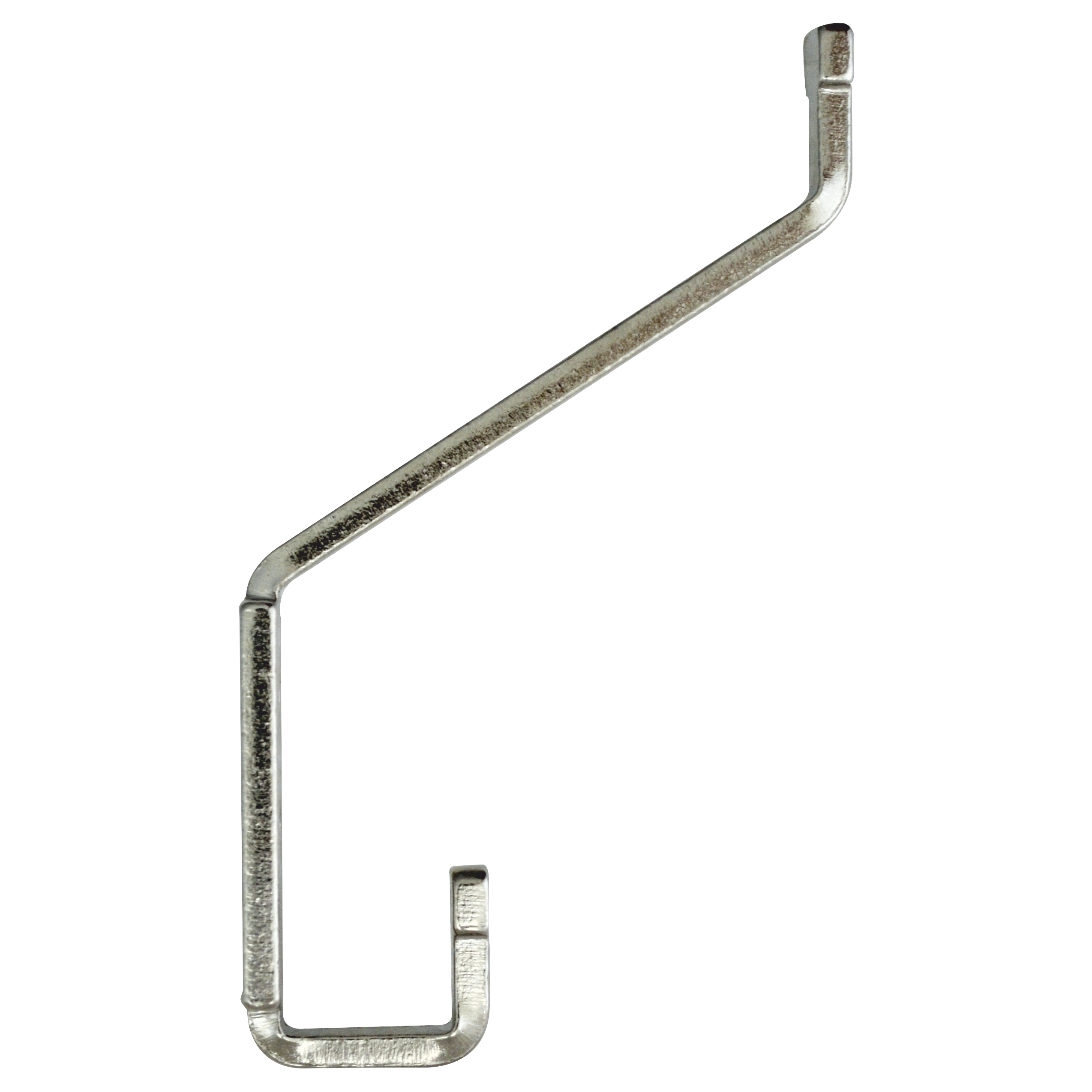 Kleiderhaken geschmidet, Eisen vernickelt, Höhe Kleiderhaken Eisen vernickelt 153x29mm Serie KH011 Bild2