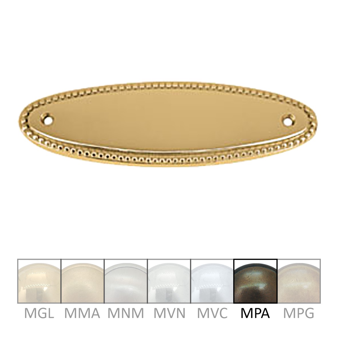 Namensschild Messing MPA 130x40mm Serie NS008 Bild1
