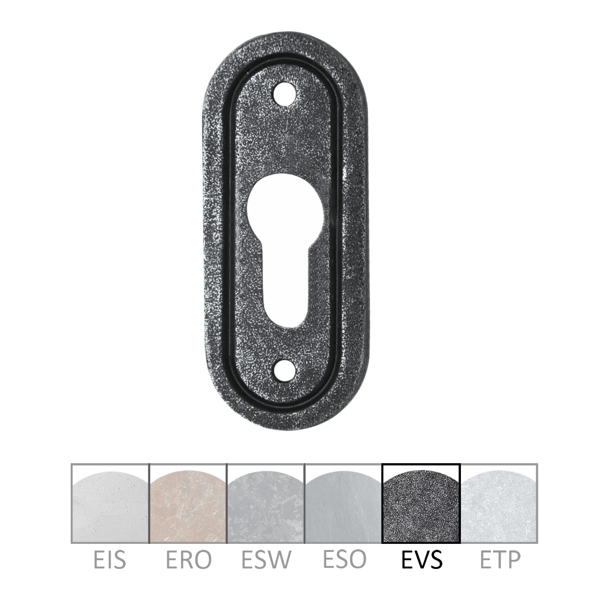 Rosette 73 x 30 mm, Eisen TR531-142I-EVS-73-30-PZ Bild1