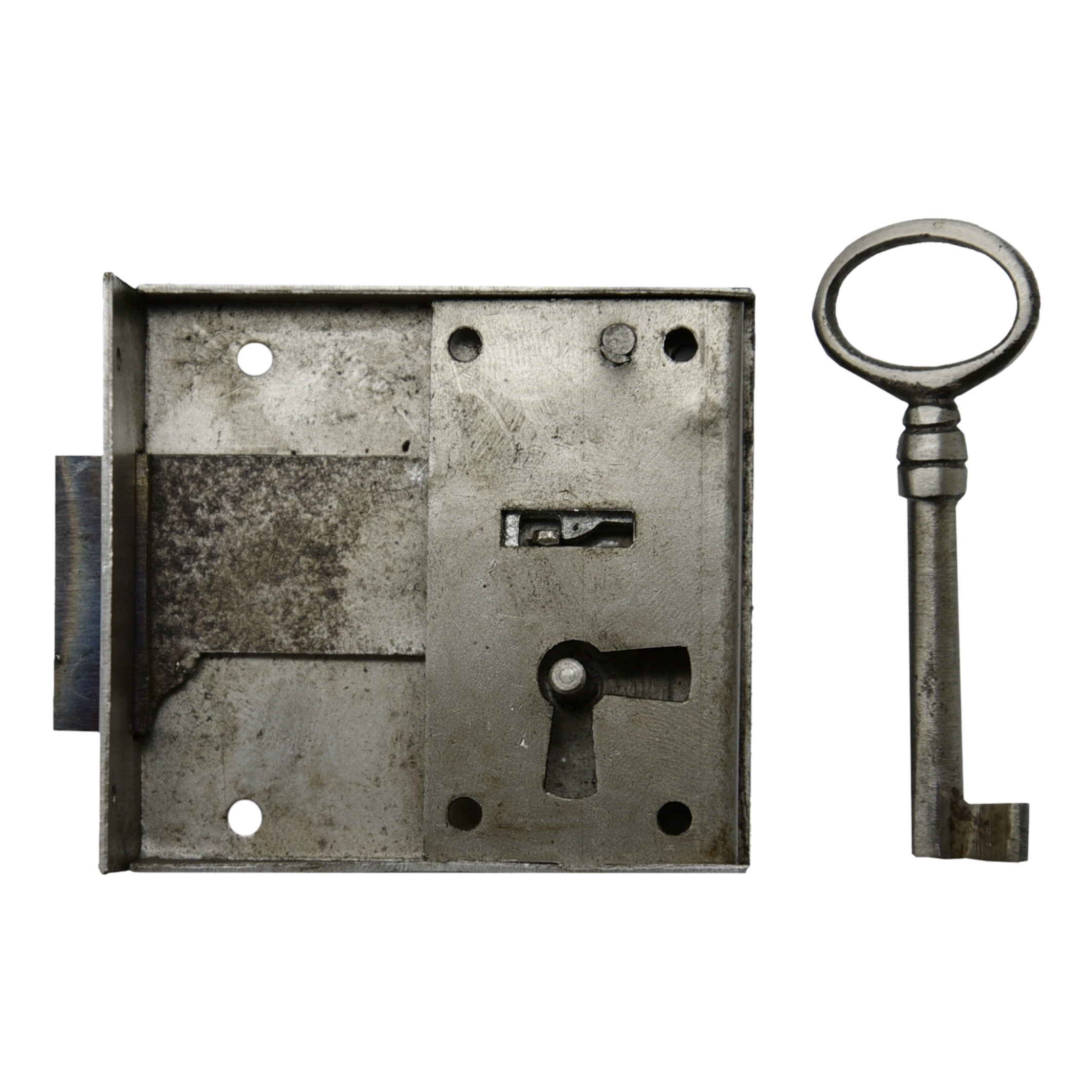 Aufschraubschloss aus Eisen, D 45 mm rechts der Serie AS020 Bild1 Aufschraubschloss aus Eisen, D 45mm rechts Serie AS020 Bild1