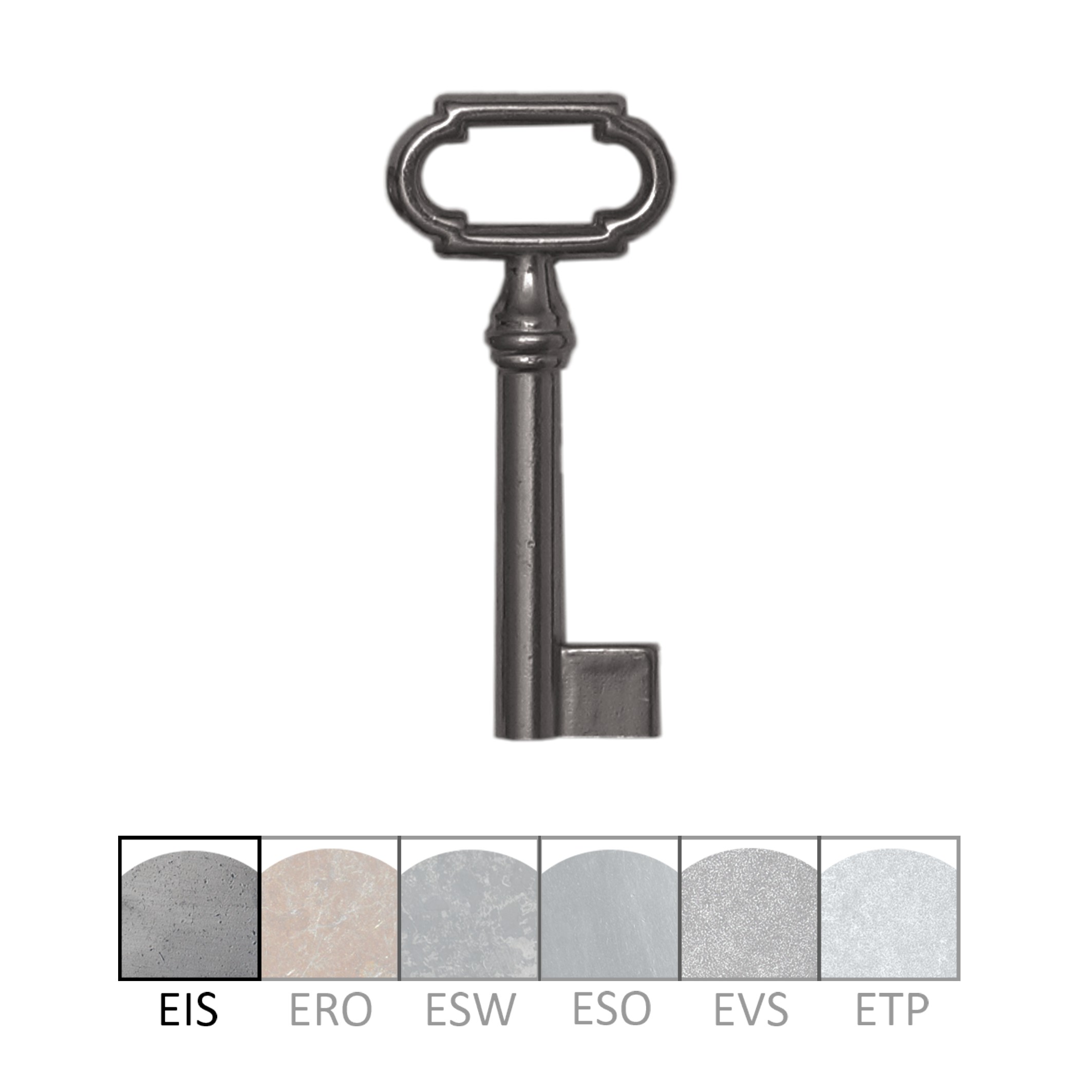 Hohlschlüssel in Messing/Eisen. HL Hohlschlüssel Eisen Geamtlänge 63mm Halmdurchmesser 6mm Serie HS005 Bild1