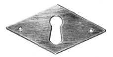 Klassizismus Möbelschild Eisen ERO 60x30mm mit Schlüsselloch Serie KL004 Bild1