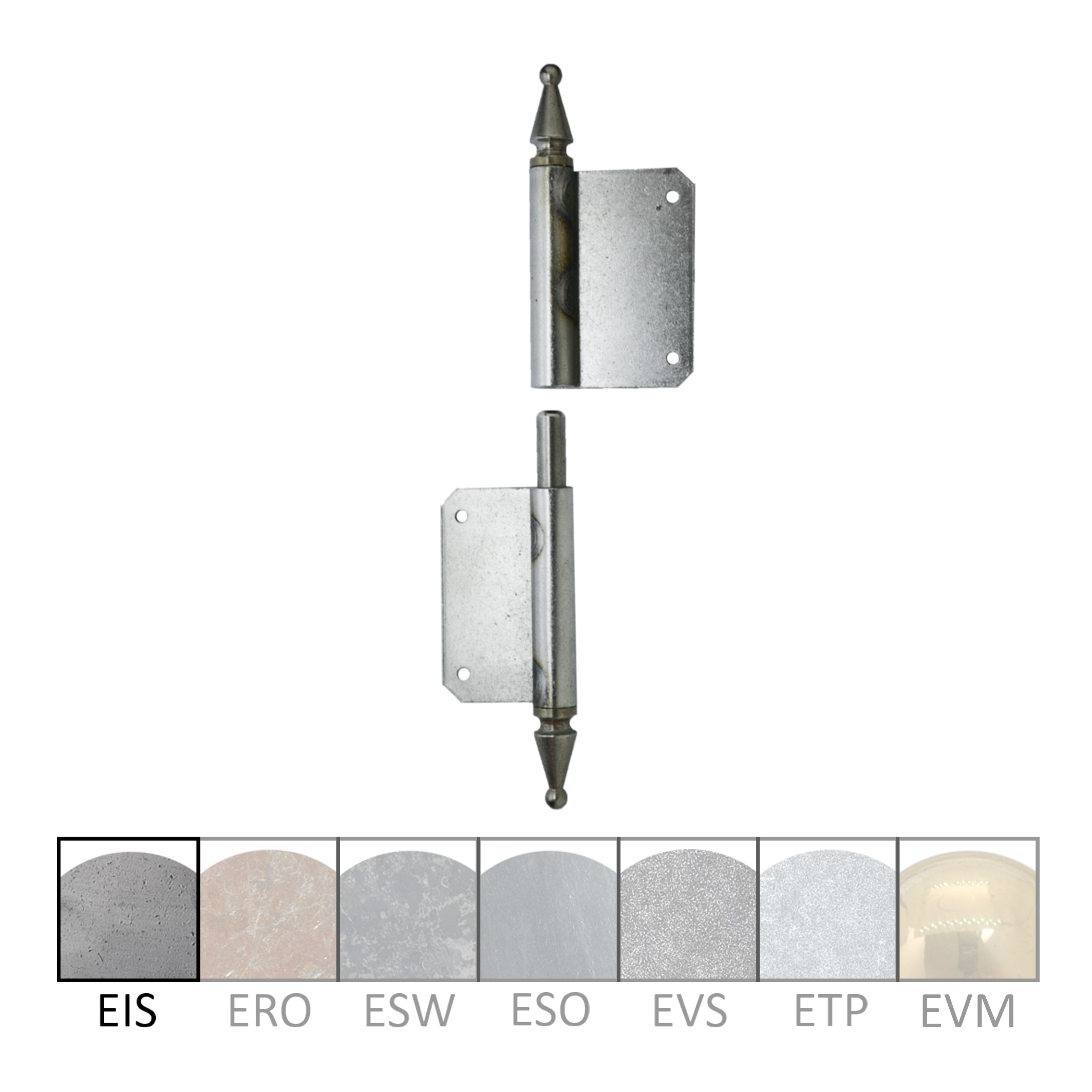 Fitschband mit Zierkegel, Eisen links, Rollenlänge 120 mm Serie MB113 Bild1