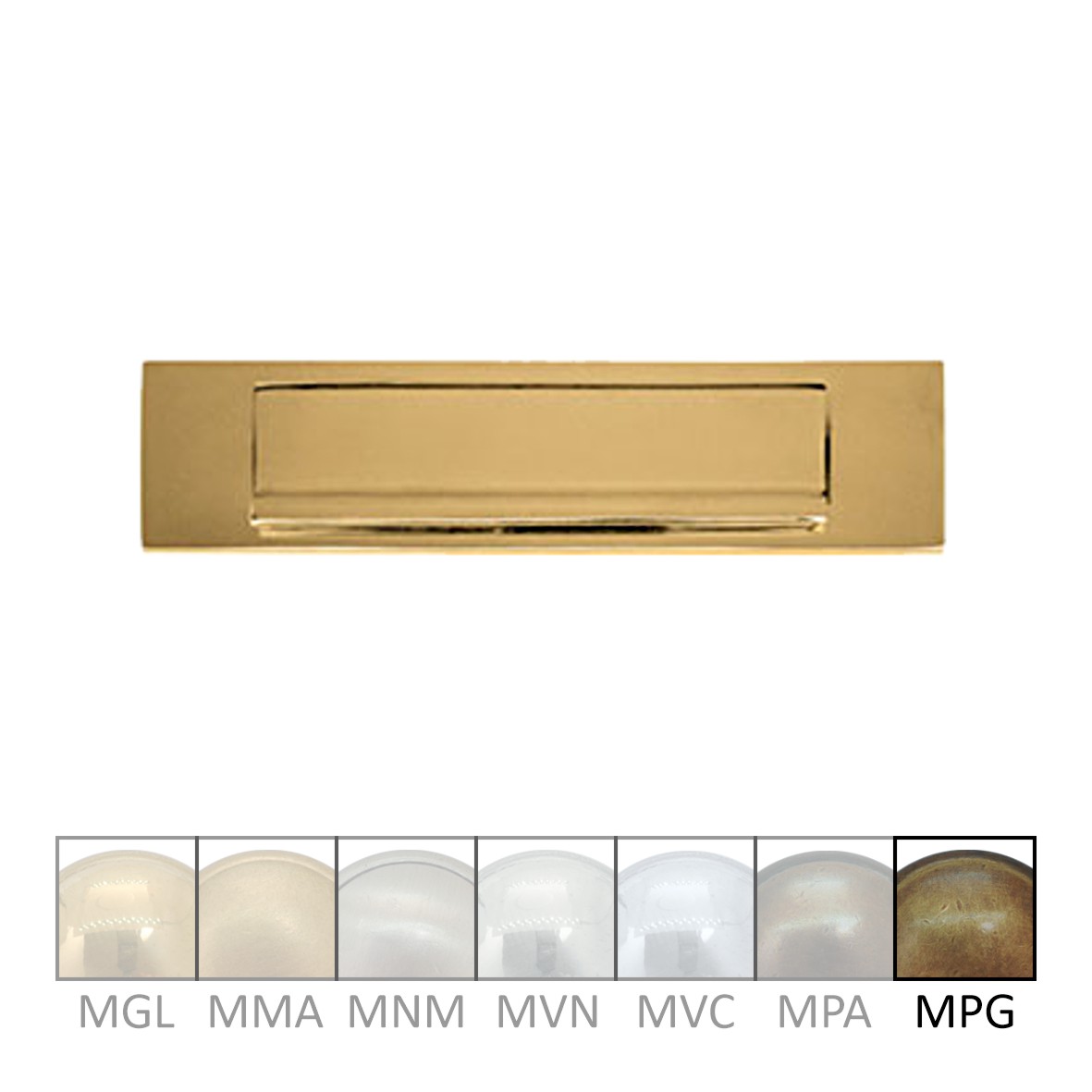 Briefklappe Messing MPG 250 x 65mm Serie BK010 Bild1