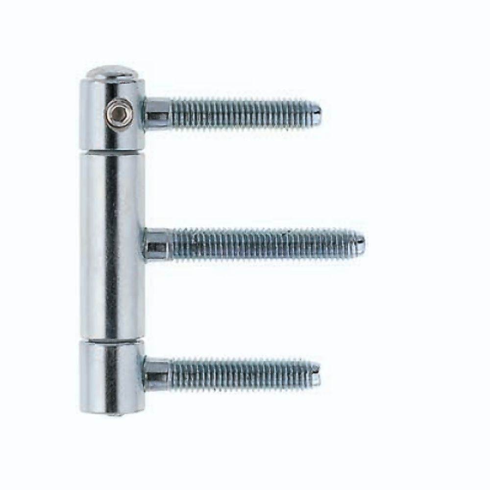 Einbohrband 3-teilig 75 x 15 Eisen weißverzinkt für Rahmenbau mit Aushängesicherung Serie EB010 Bild1