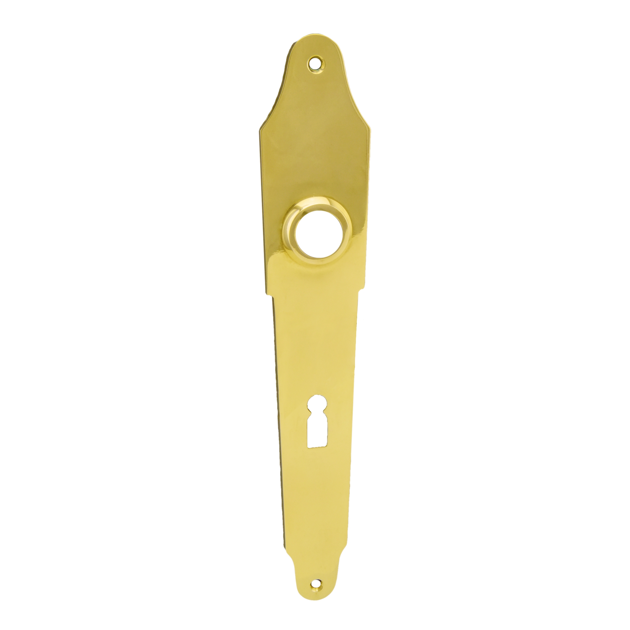 Zimmertürschild Dist. 72 mm BB, Messing glänzend L x B