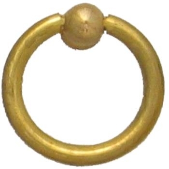 Klassizismus Möbelring gegossen Messing MMA D34mm mit Griff Serie KL001 Bild1