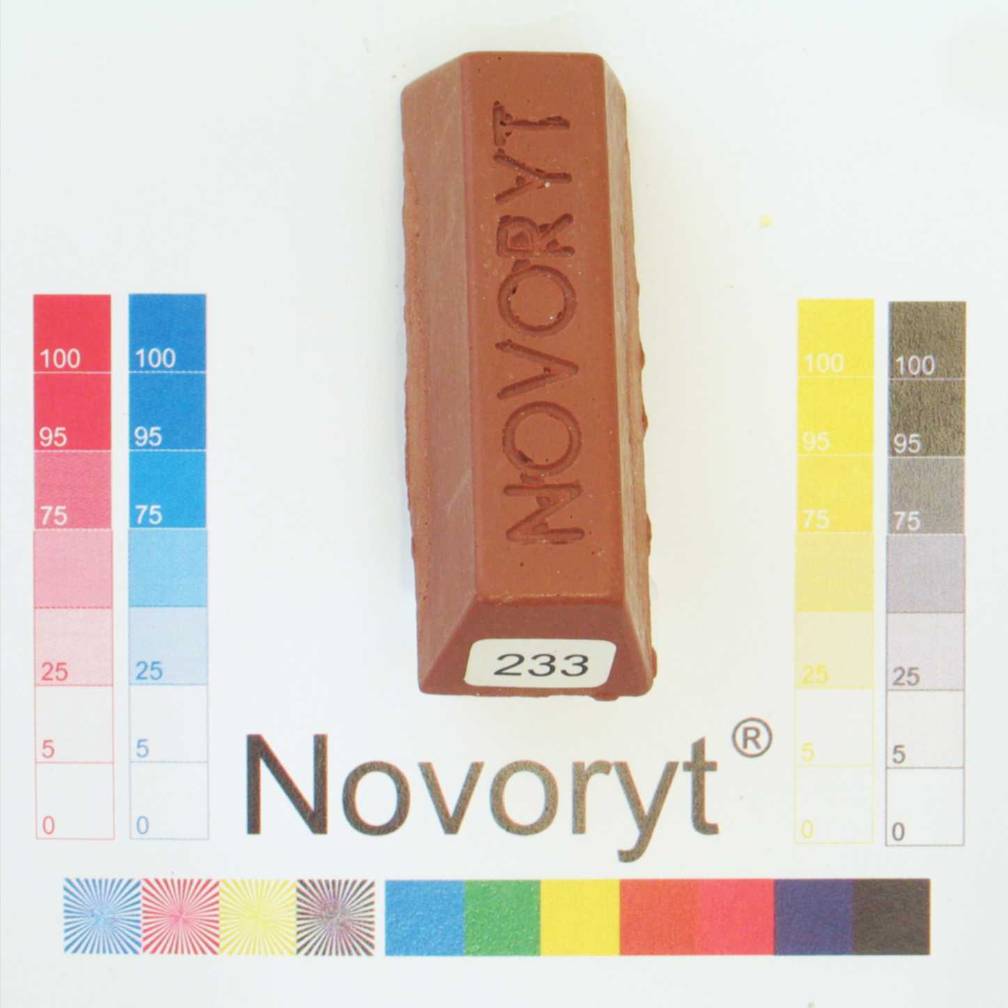 NOVORYT® Schmelzkitt - Farbe 233 kupferbraun 1 Stange Serie HW003 Bild1