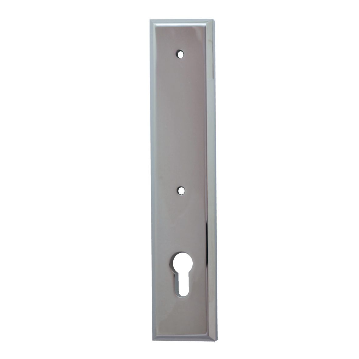 Sicherheitstürschild für stoß Griffloch (PZ) in Chrom 92 mm Außen Bild1