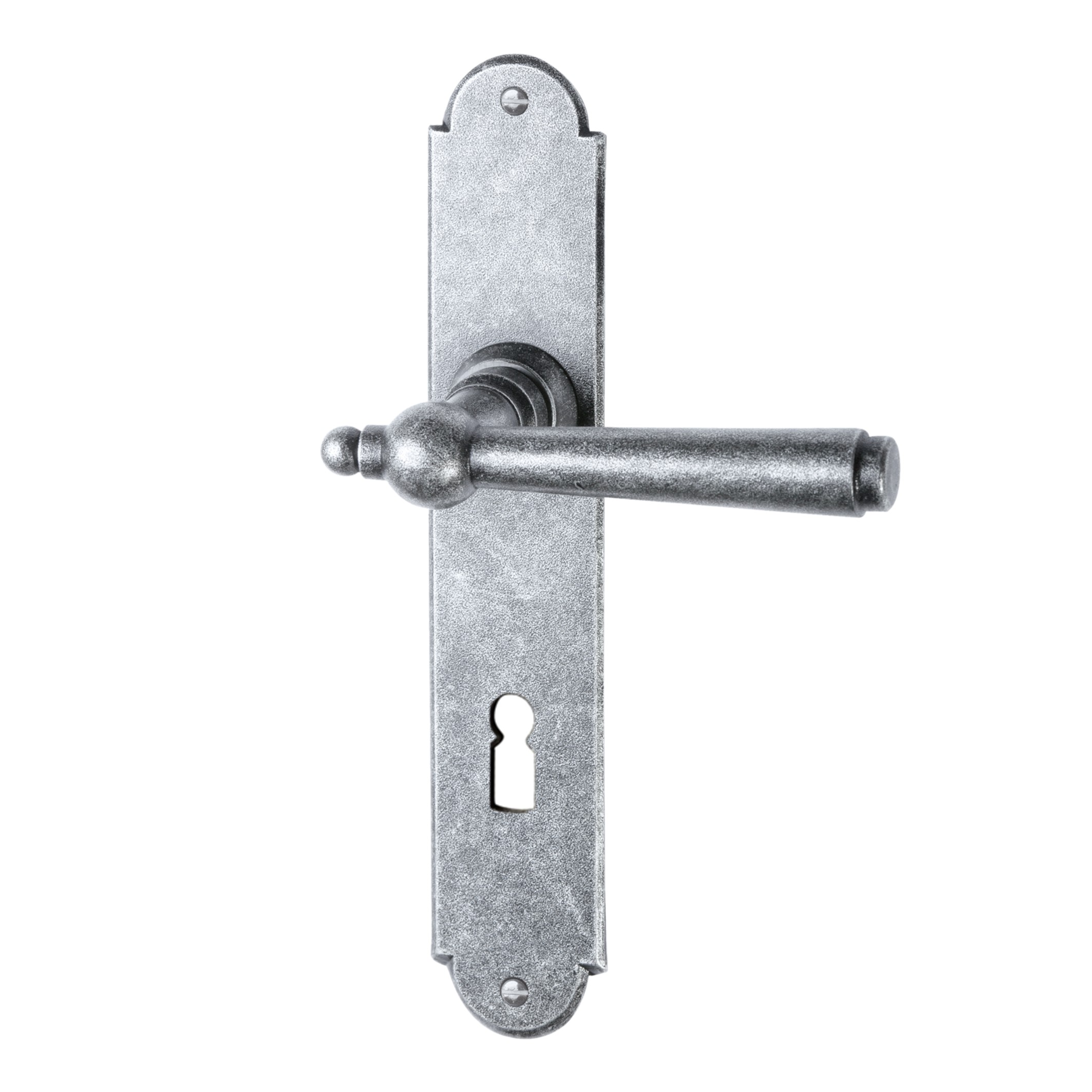 Zimmertürgarnitur in Schmiedeeisen thermopatiniert ® BB 72 mit TD052 Serie TG501 Bild1