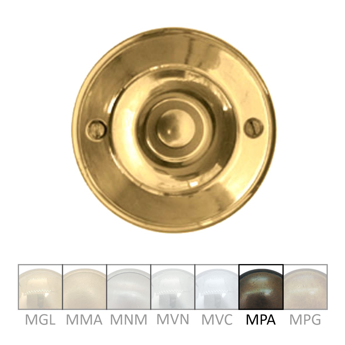 Klingelrosette Messing MPA D