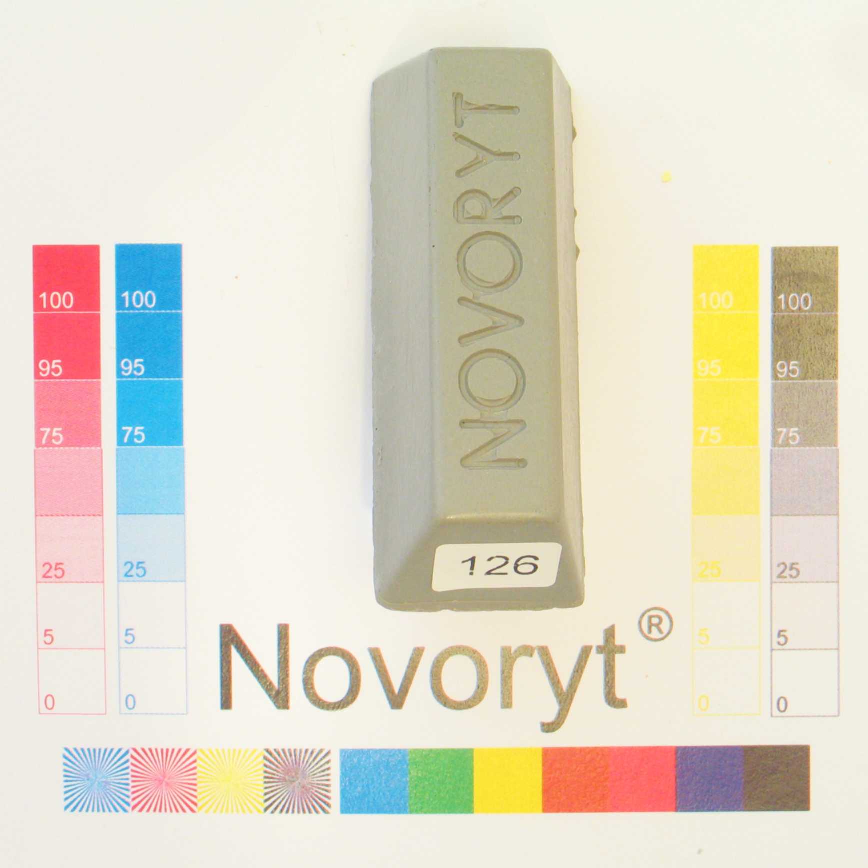 NOVORYT® Schmelzkitt - Farbe 126 Staubgrau 1 Stange Serie HW003 Bild1