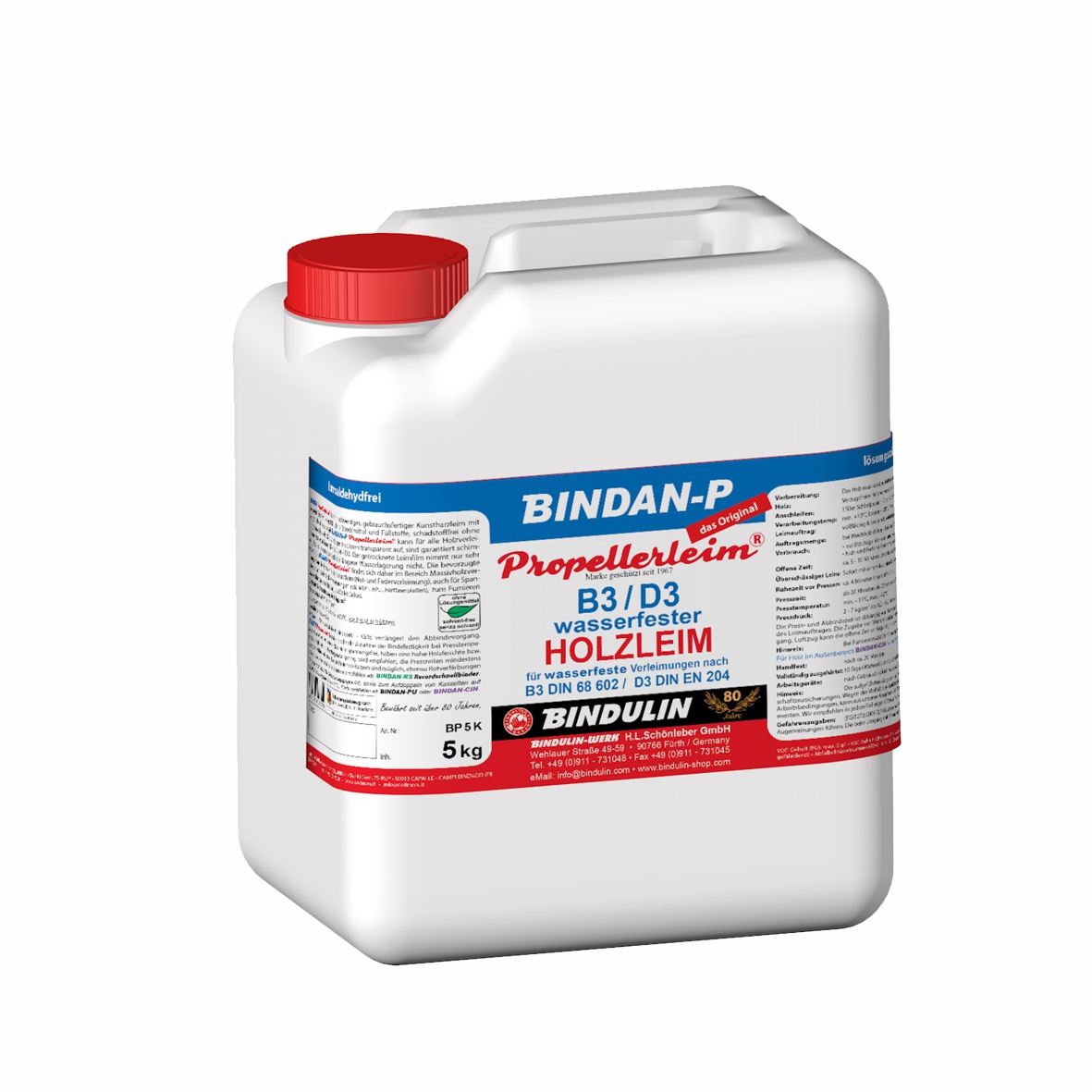 Bild1 BINDAN-P Propellerleim® 5 kg Kanister Serie LE005 Bild1