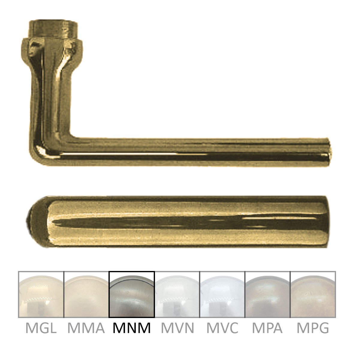 Türgriff aus Messing Nickel matt 110mm DIN Rechts Serie TD026 Bild1