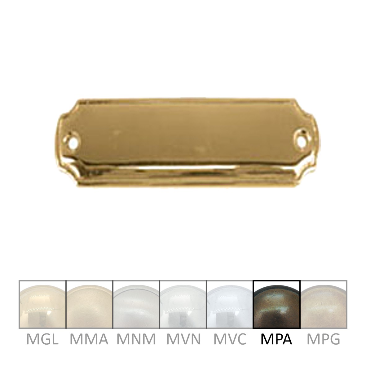 Namensschild Messing MPA 106x43mm Serie NS009 Bild1