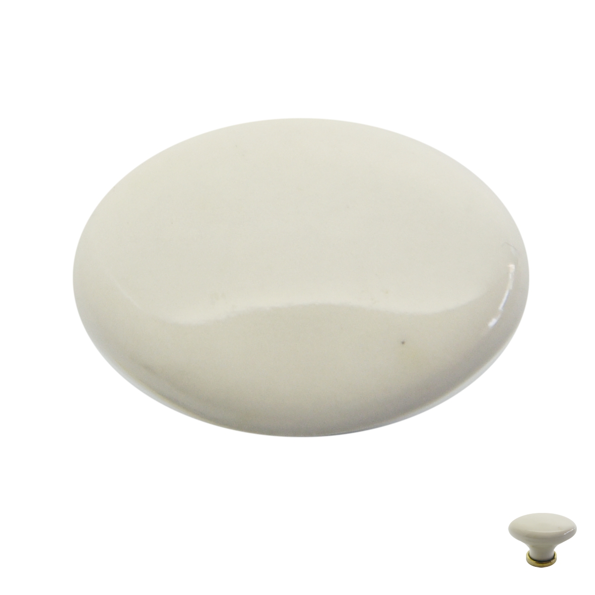 Porzellanknopf altweiß oval 34x24mm Serie KN226 Bild1