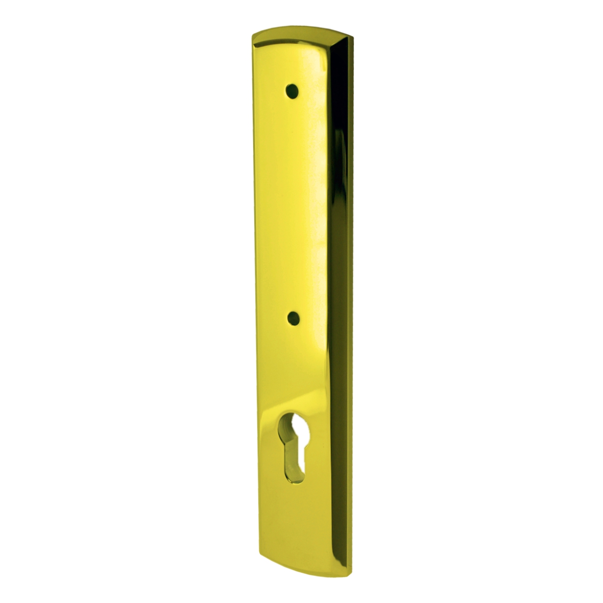 Messing Sicherheitstürschild außen f. Stoßgriff PZ 92mm Bild1