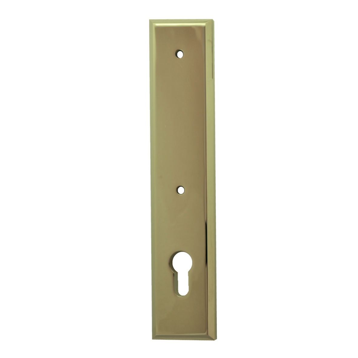 Sicherheitstürschild für stoß Griffloch (PZ) in Messing 92 mm Außen Bild1