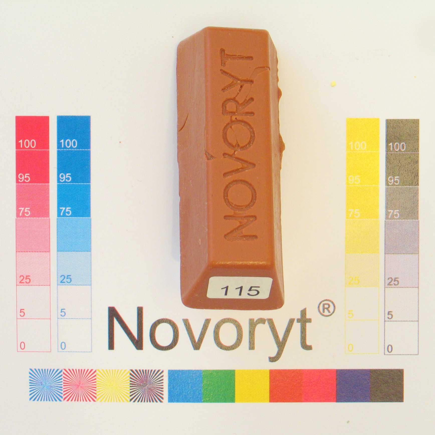 NOVORYT® Schmelzkitt - Farbe 115 Kirschbaum 5 Stangen Serie HW003 Bild1