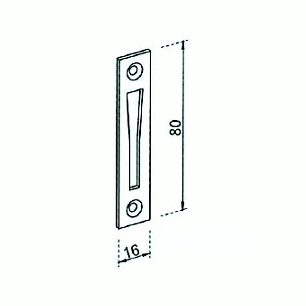 Schließblech für Einreiber 80 x 16 mm Bild1