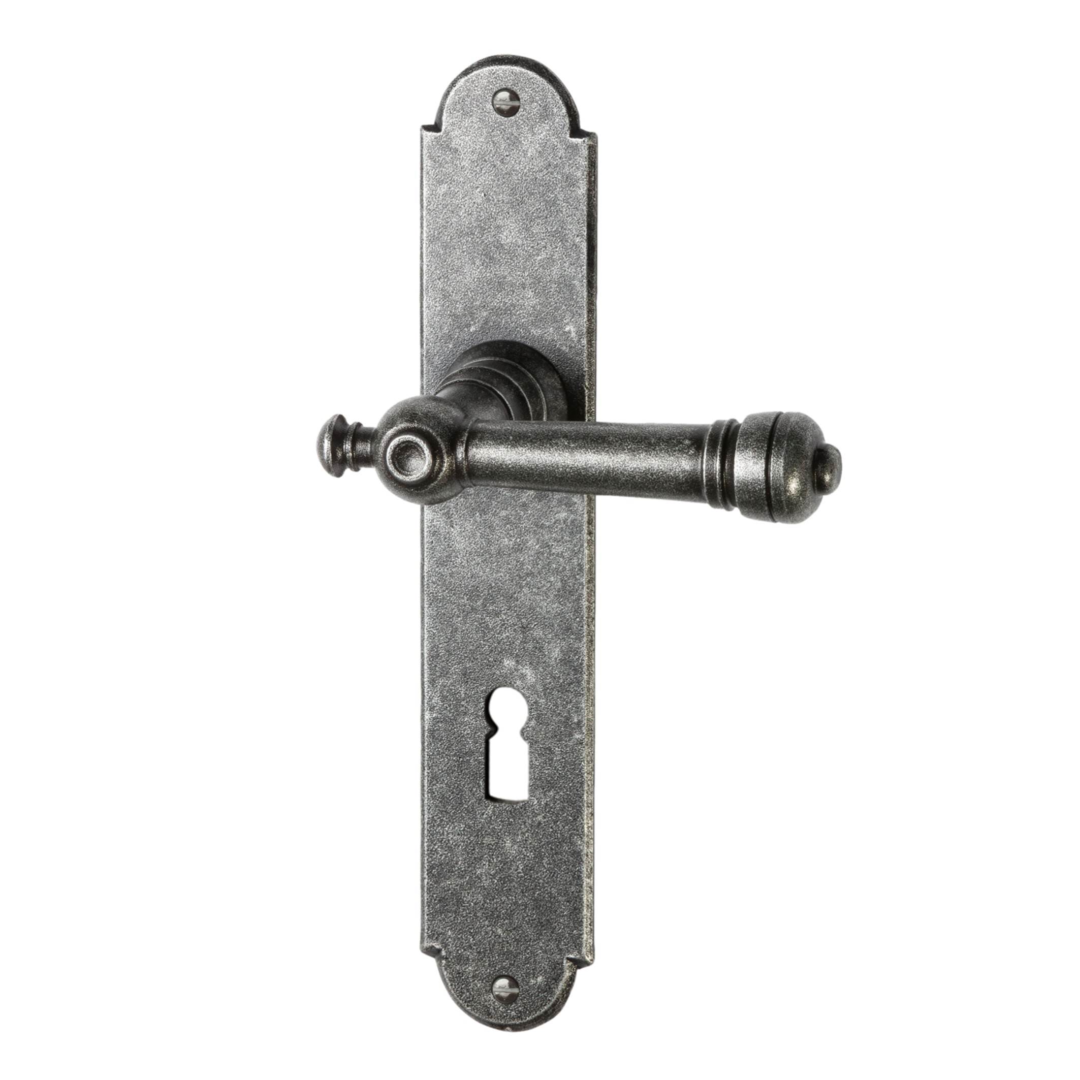 Zimmertürgarnitur in Schmiedeeisen schwarz passiviert BB 72 mit TD057 Serie TG501 Bild1