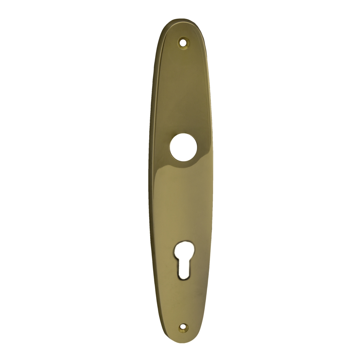 Zimmertürschild Dist. 72 mm PZ, Messing patiniert und geputzt L x B