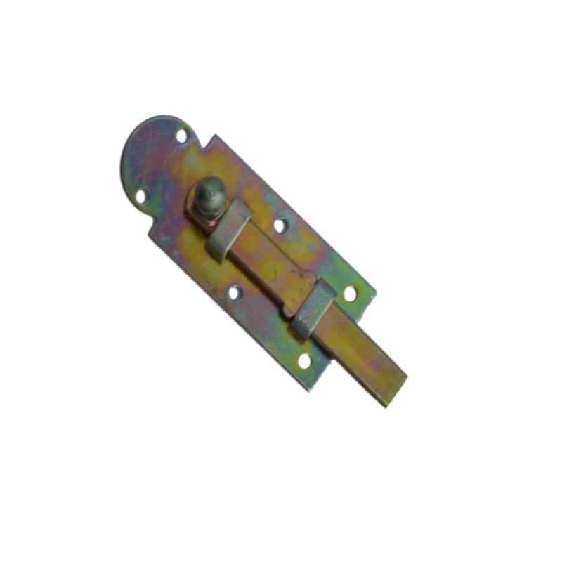 Schieberiegel Türriegel 80mm - gelb chrom Serie SR001 Bild1