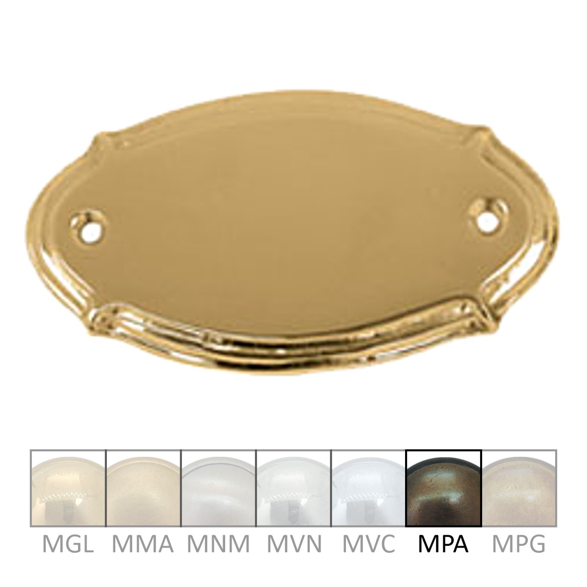 Namensschild Messing MPA 88x50mm Serie NS007 Bild1