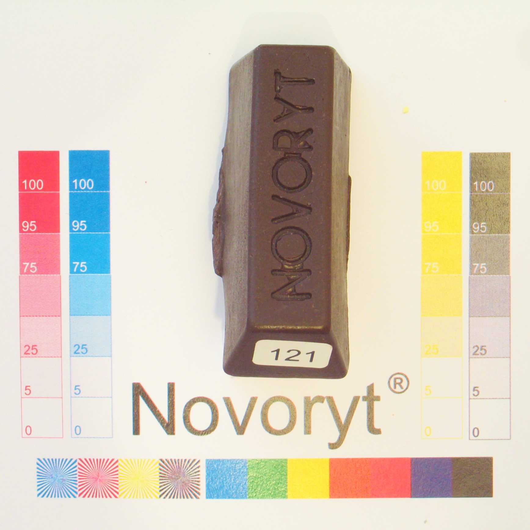 NOVORYT® Schmelzkitt - Farbe 121 Schokolade 1 Stange der Serie HW003 Bild1 NOVORYT® Schmelzkitt - Farbe 121 Schokolade 1 Stange Serie HW003 Bild1