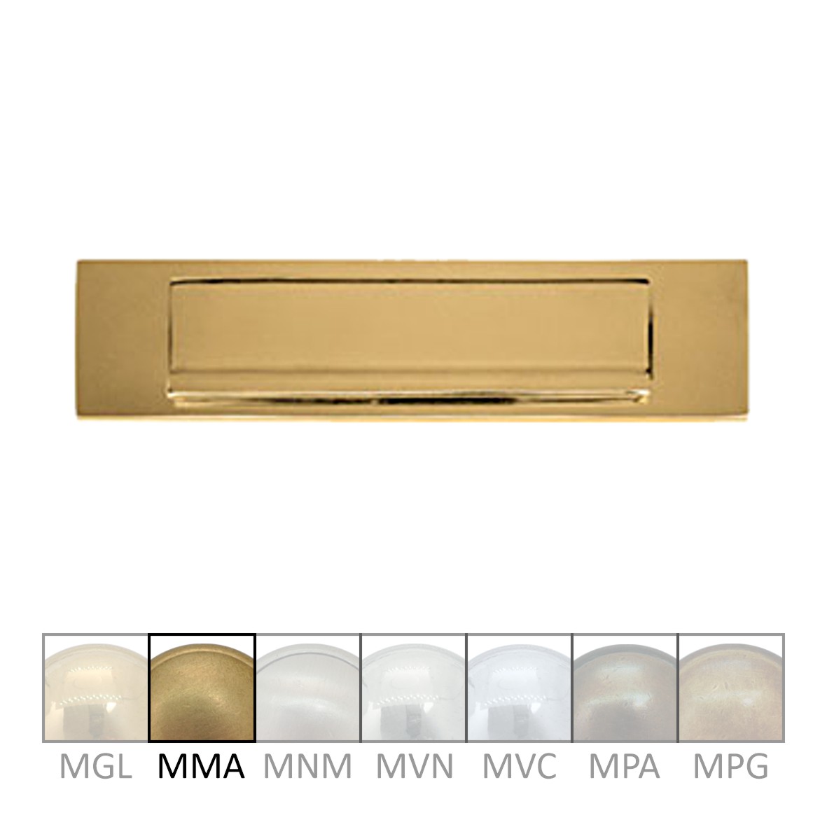 Briefklappe Messing MMA 300 x 62mm Serie BK010 Bild1
