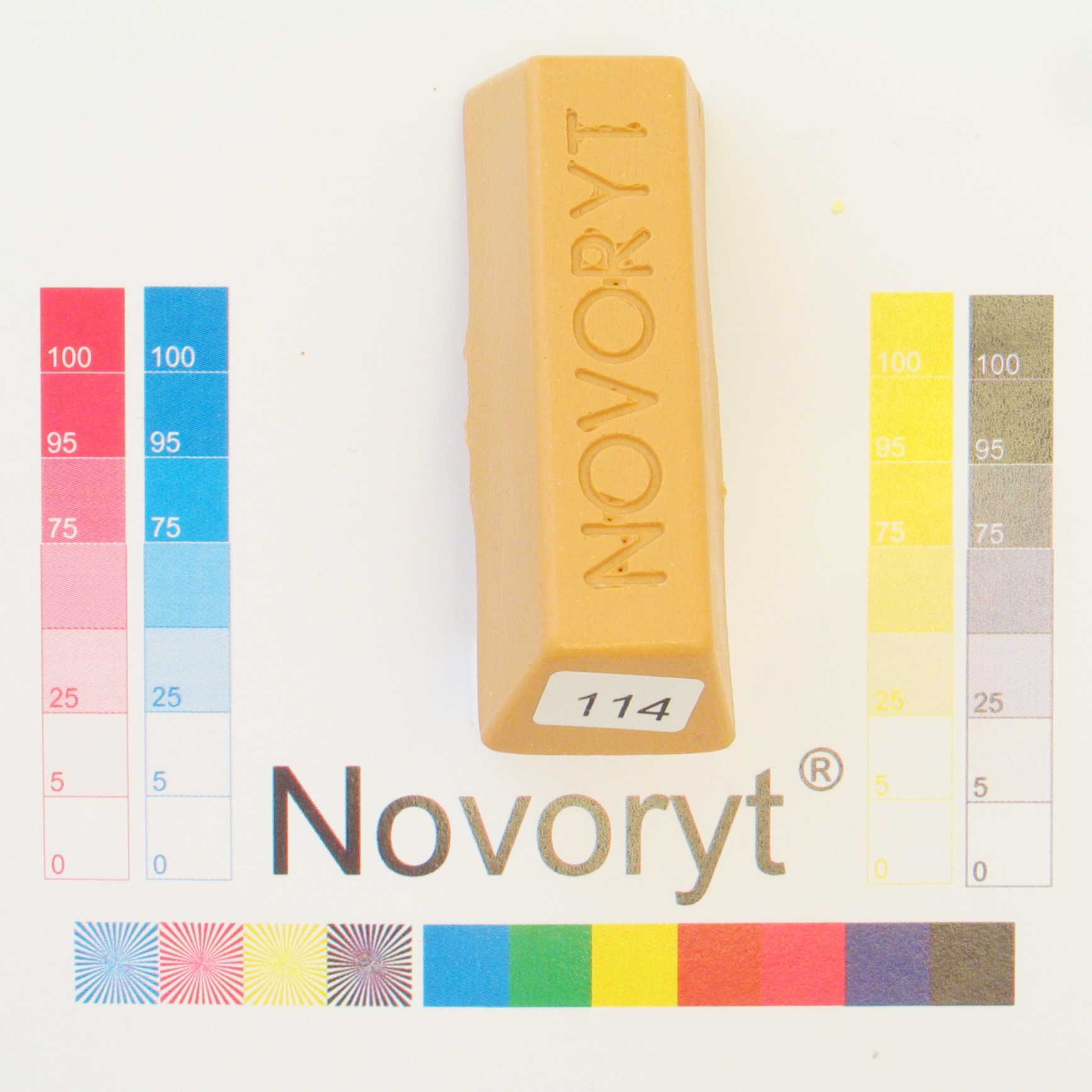 NOVORYT® Weichwachs Farbe 014 Kirschbaum hel 5 Stangen der Serie WW003 Bild1