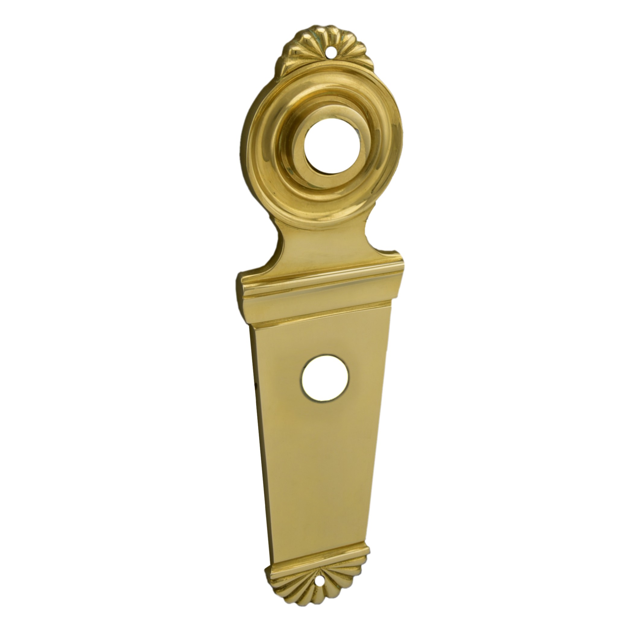 Badezimmertürschild Dist. 78 mm WC, Messing glänzend L x B x T