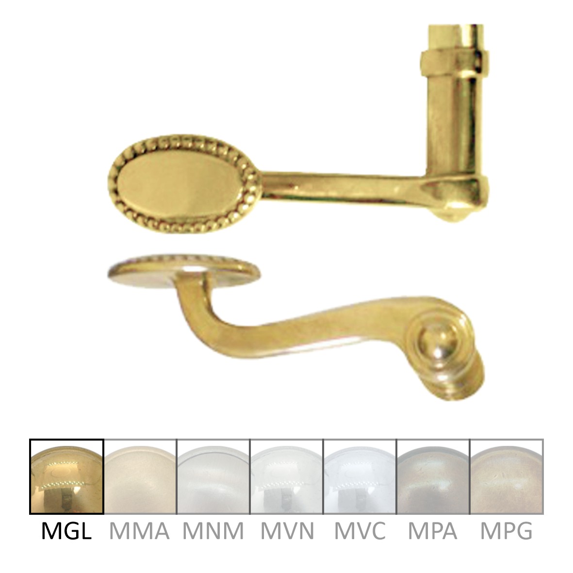 Haustürgriff aus Messing 140mm DIN Links Serie TD018 Bild1