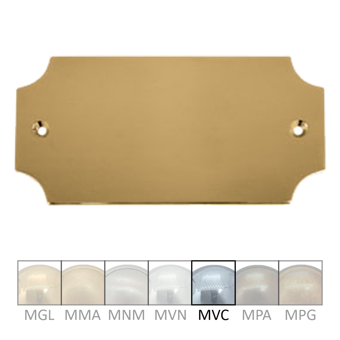 Namensschild Messing MVC 115x58mm Serie NS006 Bild1