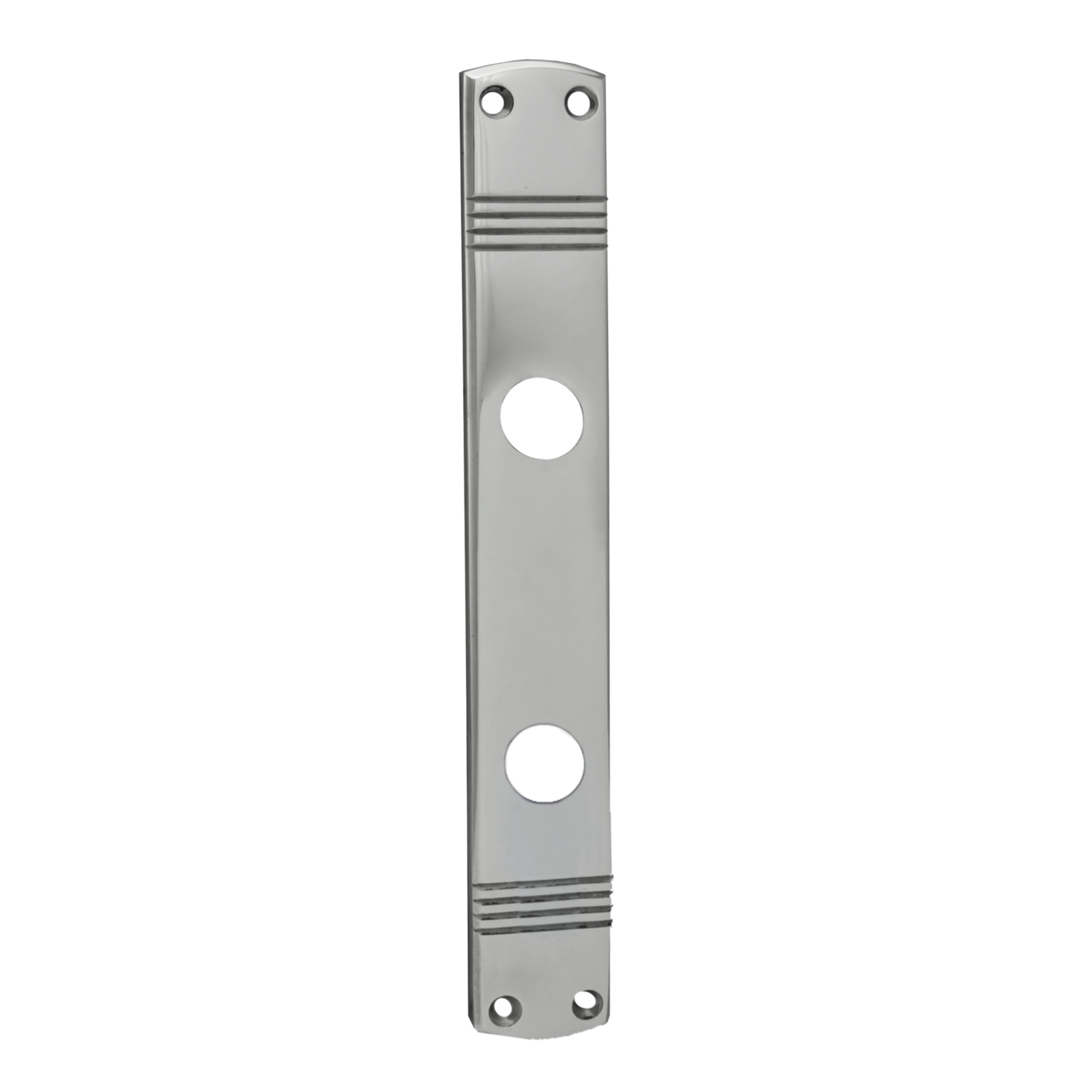 Badezimmertürschild Dist. 78 mm WC, Messing vernickelt matt L x B