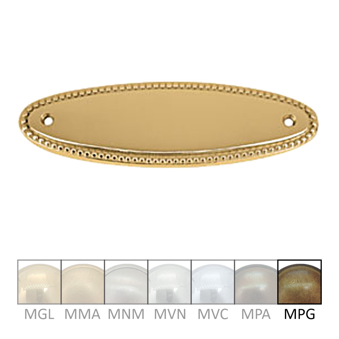 Namensschild Messing MPG 130x40mm Serie NS008 Bild1
