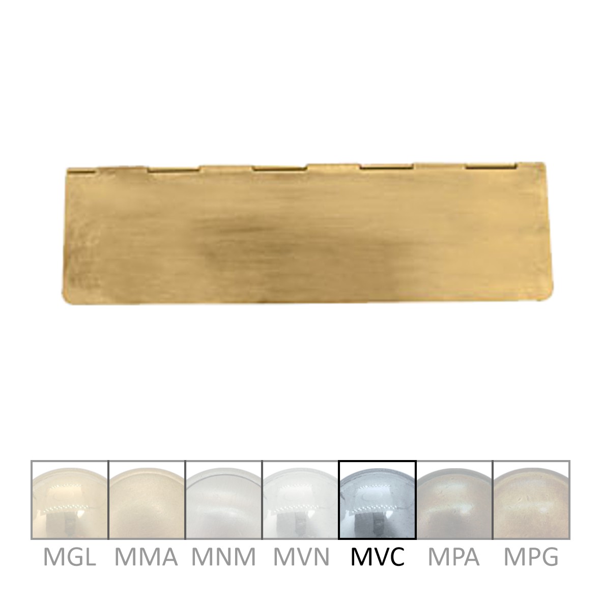 Briefklappe Messing MVC 280 x 80mm Serie BK013 Bild1