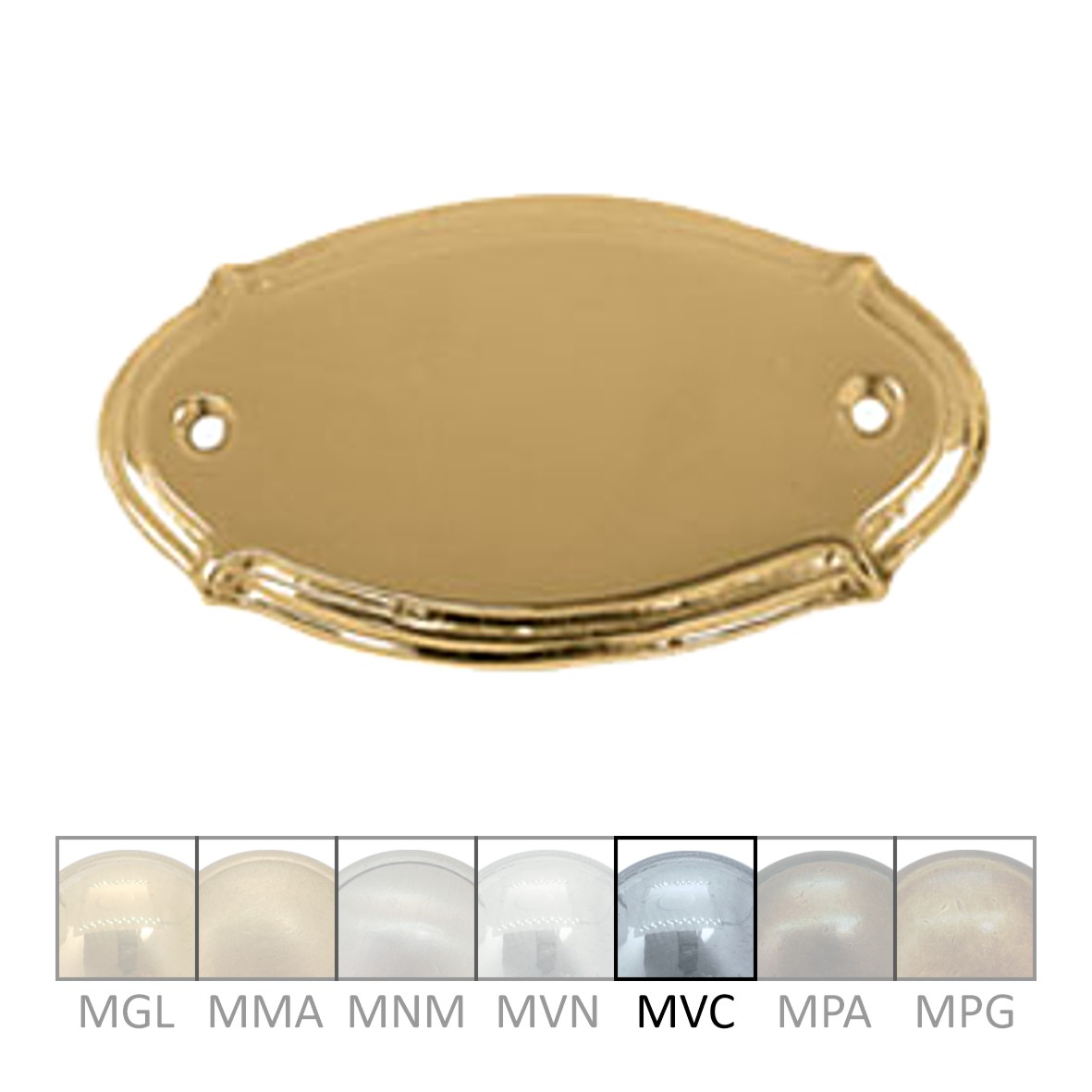 Namensschild Messing MVC 73x50mm Serie NS007 Bild1