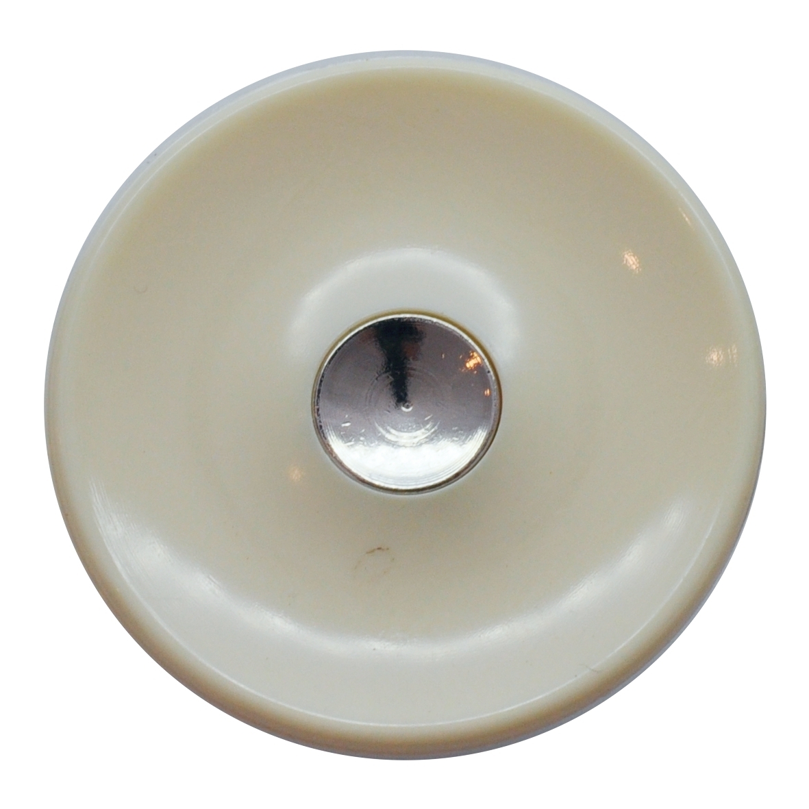 Art Deco Möbelknopf Messing vernickelt D38mm Elfenbein Serie AD001 Bild2