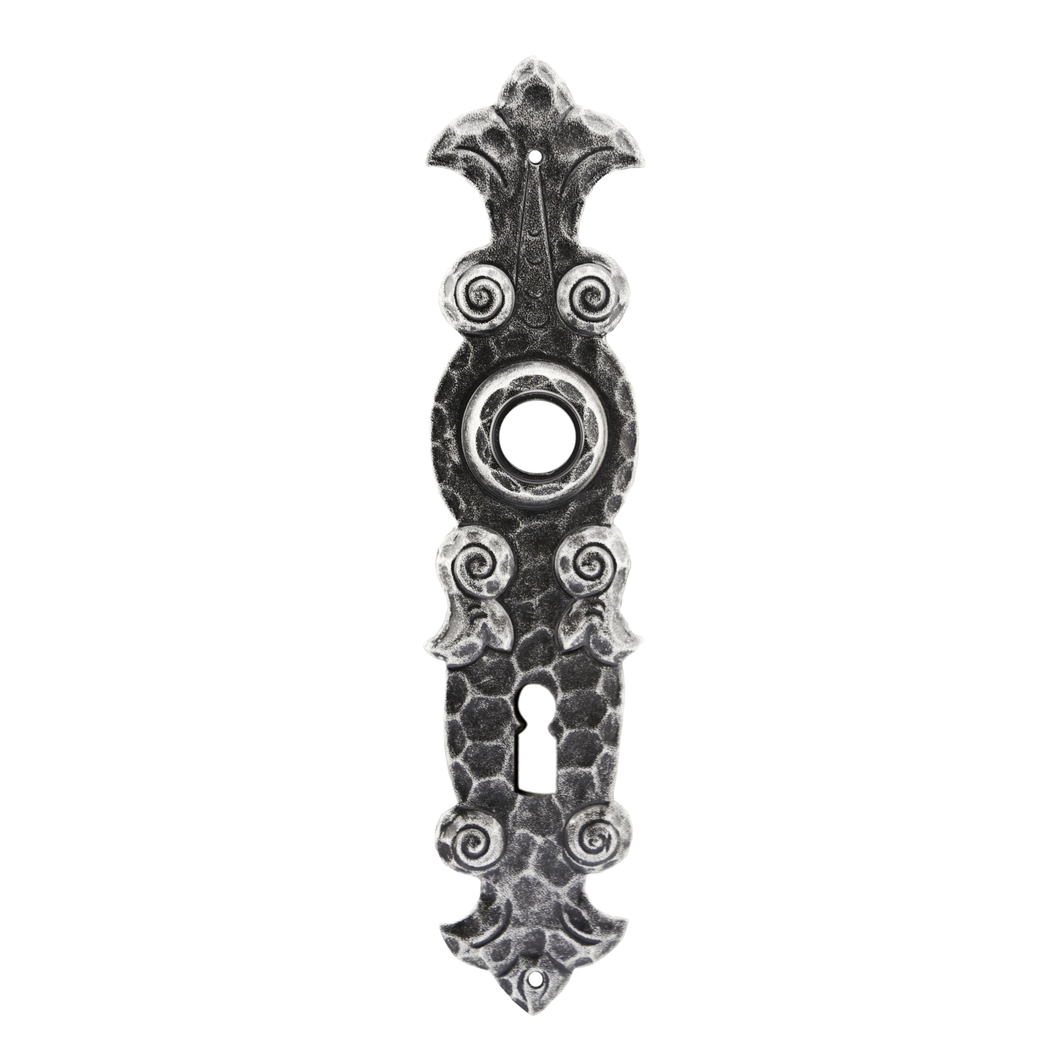 Zimmertürschild Dist. 72 mm BB, Eisen schwarz passiviert L x B