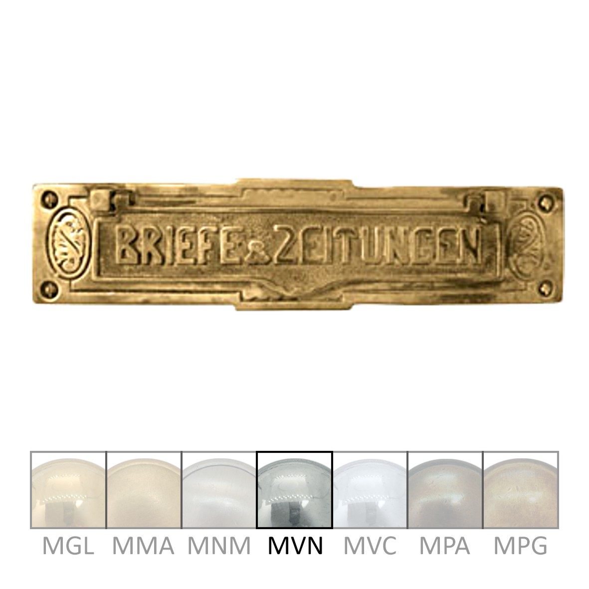 Briefklappe Messing MNI 228 x 66mm Serie BK004 Bild1