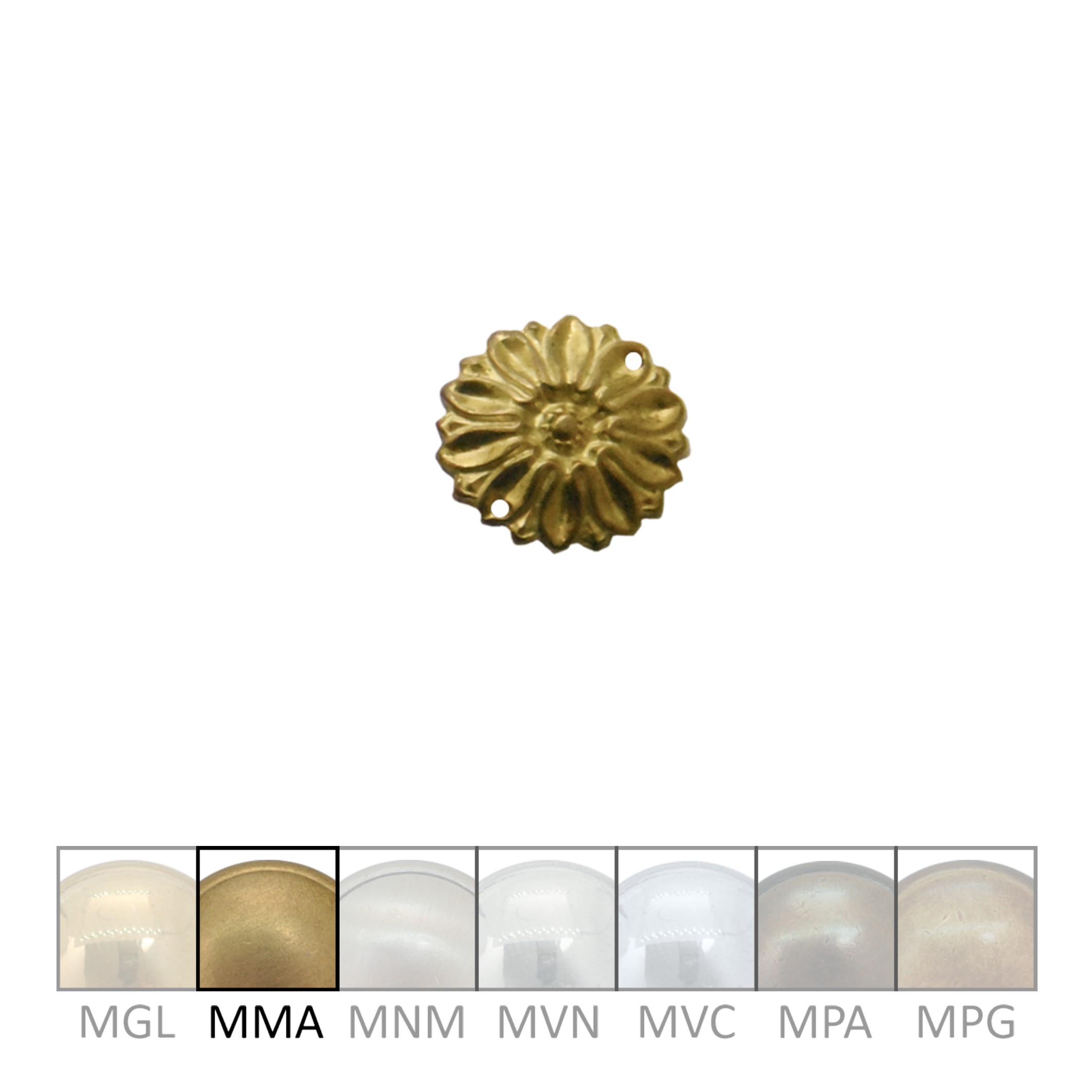 Klassizismus Rosette gegossen Messing MMA D18mm Serie KL128 Bild1