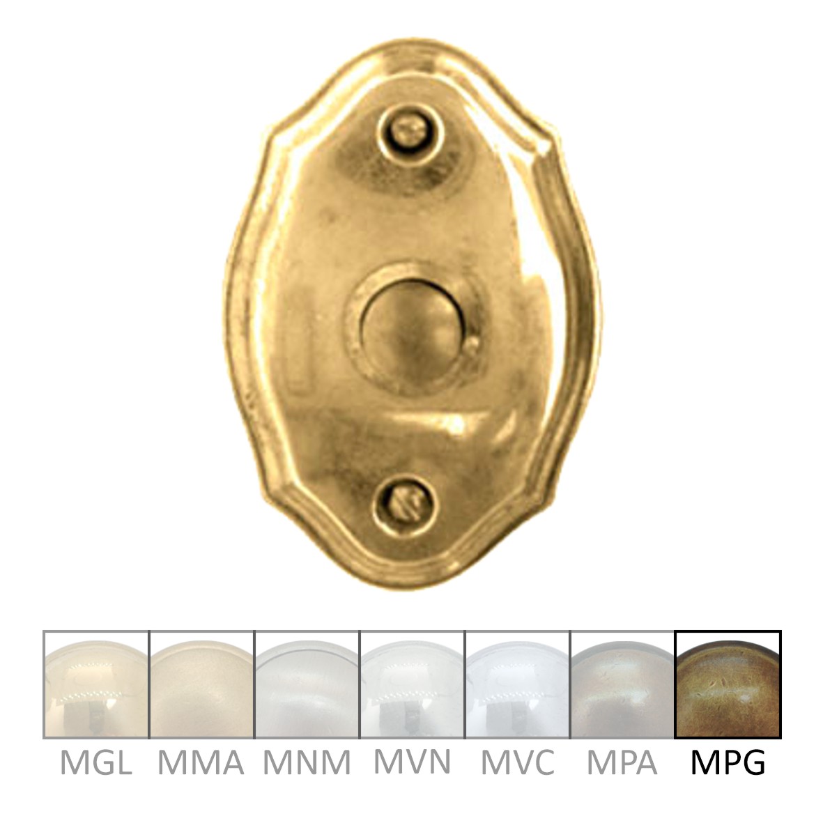 Klingelrosette Messing MPG B x H