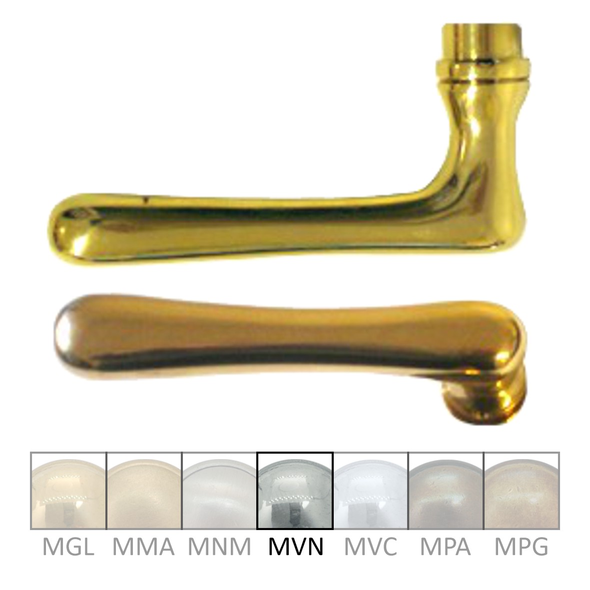 Haustürgriff aus Messing vernickelt 120mm DIN Links Serie TD022 Bild1