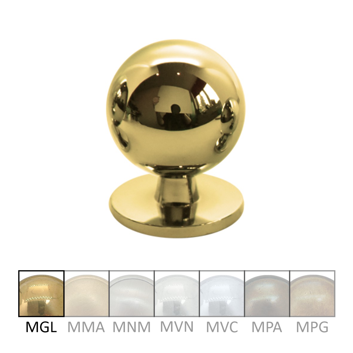 Möbelknopf in Messing glänzend mit Schutzlack, D Möbelknopf in Messing glänzend mit Schutzlack, D