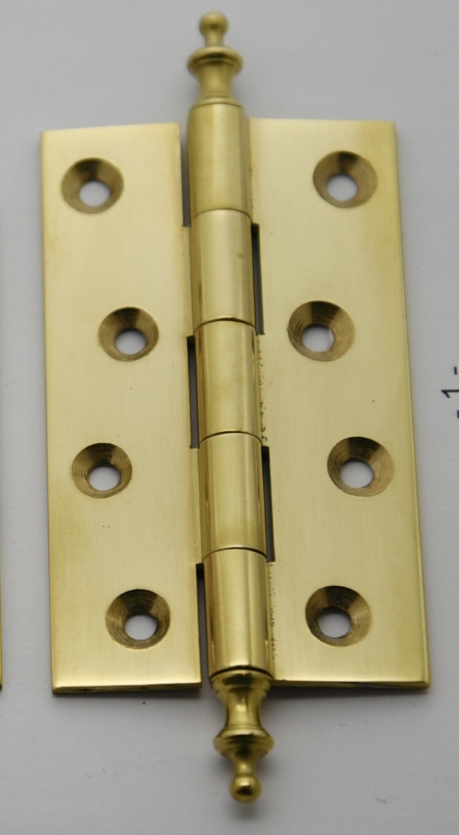 Möbelscharnier 80x47mm Rolle 8mm Messing glänzend Serie MB102 Bild1