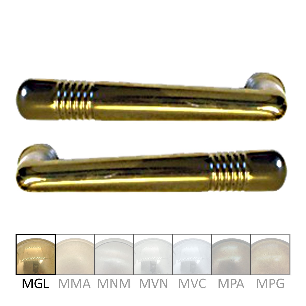 Türgriffpaar aus Messing 110mm Serie TD017 Bild1
