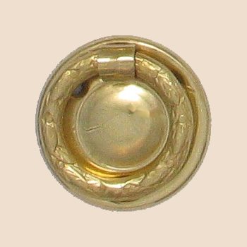 Klassizismus Möbelschild geprägt Messing MGL D33mm mit Griff Serie KL002 Bild1