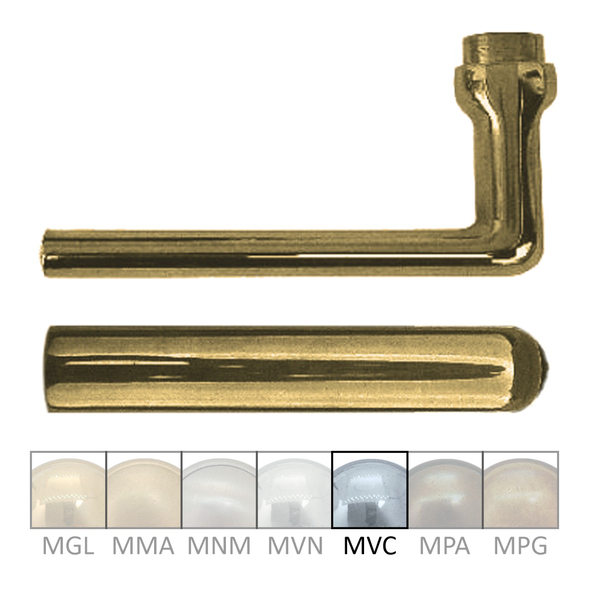 Türgriff aus Messing verchromt 110mm DIN Links Serie TD026 Bild1