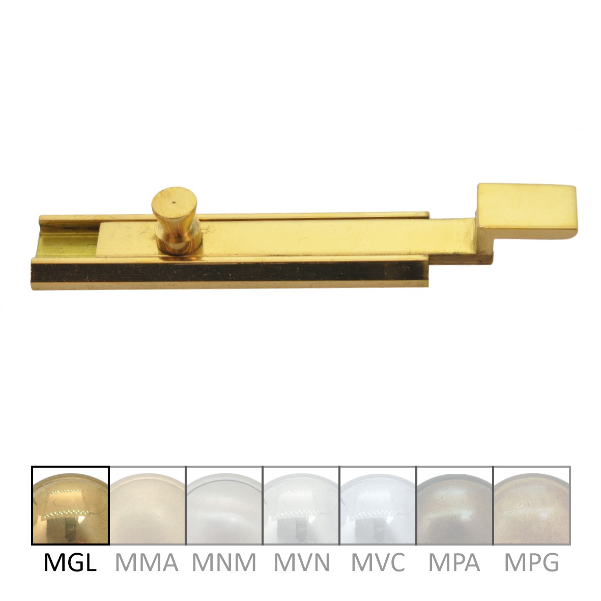 Schieberiegel Möbelriegel gekröpft 70mm - Messing glänzend Serie SR003 Bild1